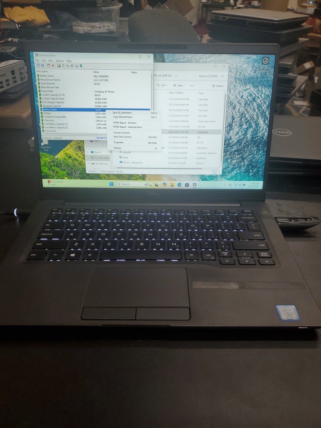 Dell Latitude 7400 14″ i5-8365U 8GB 256gb SSD Laptop W11P 123125-2