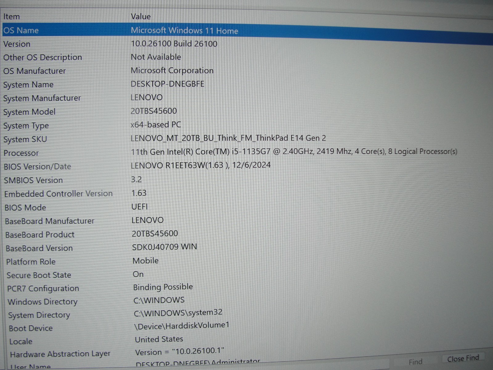 Lenovo ThinkPad E14 Gen 2 14”FHD Core i5-1135G7 2.4GHz 16GB SSD Reset 512GB