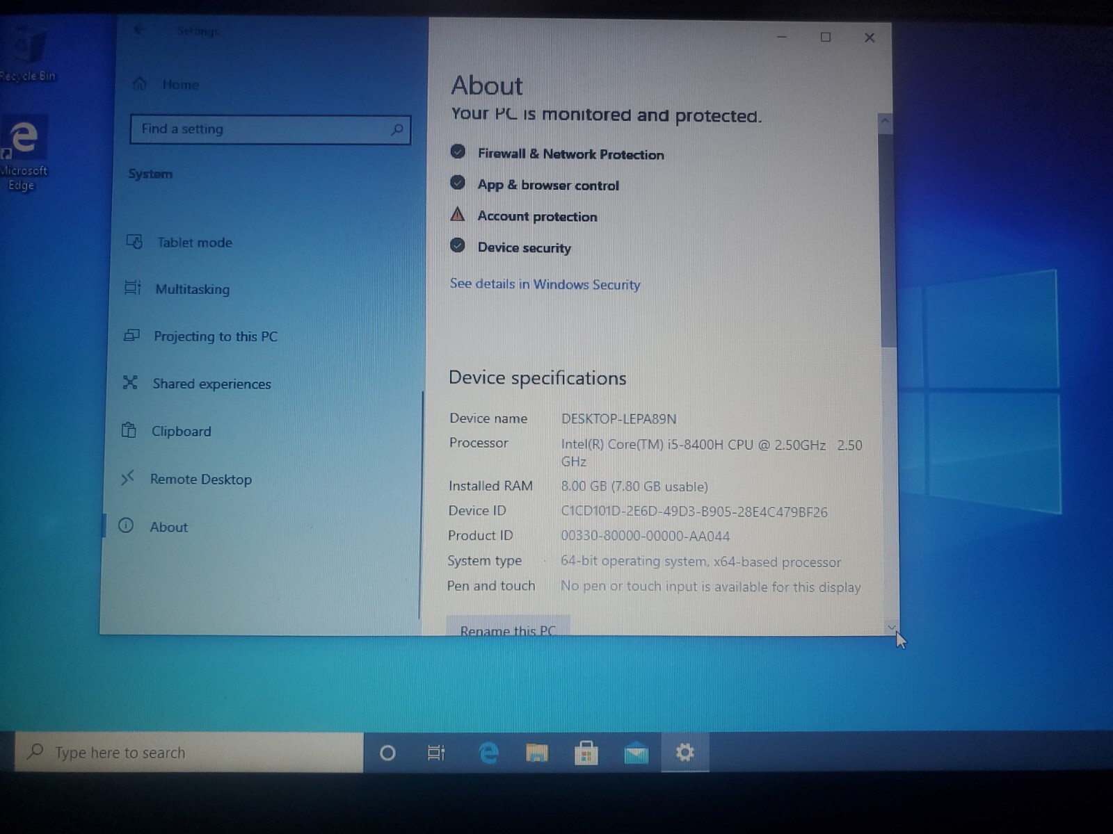 Dell Latitude 5491 14″, i5-8400H @ 2.50GHz 8GB/ 120GB Lot X 2