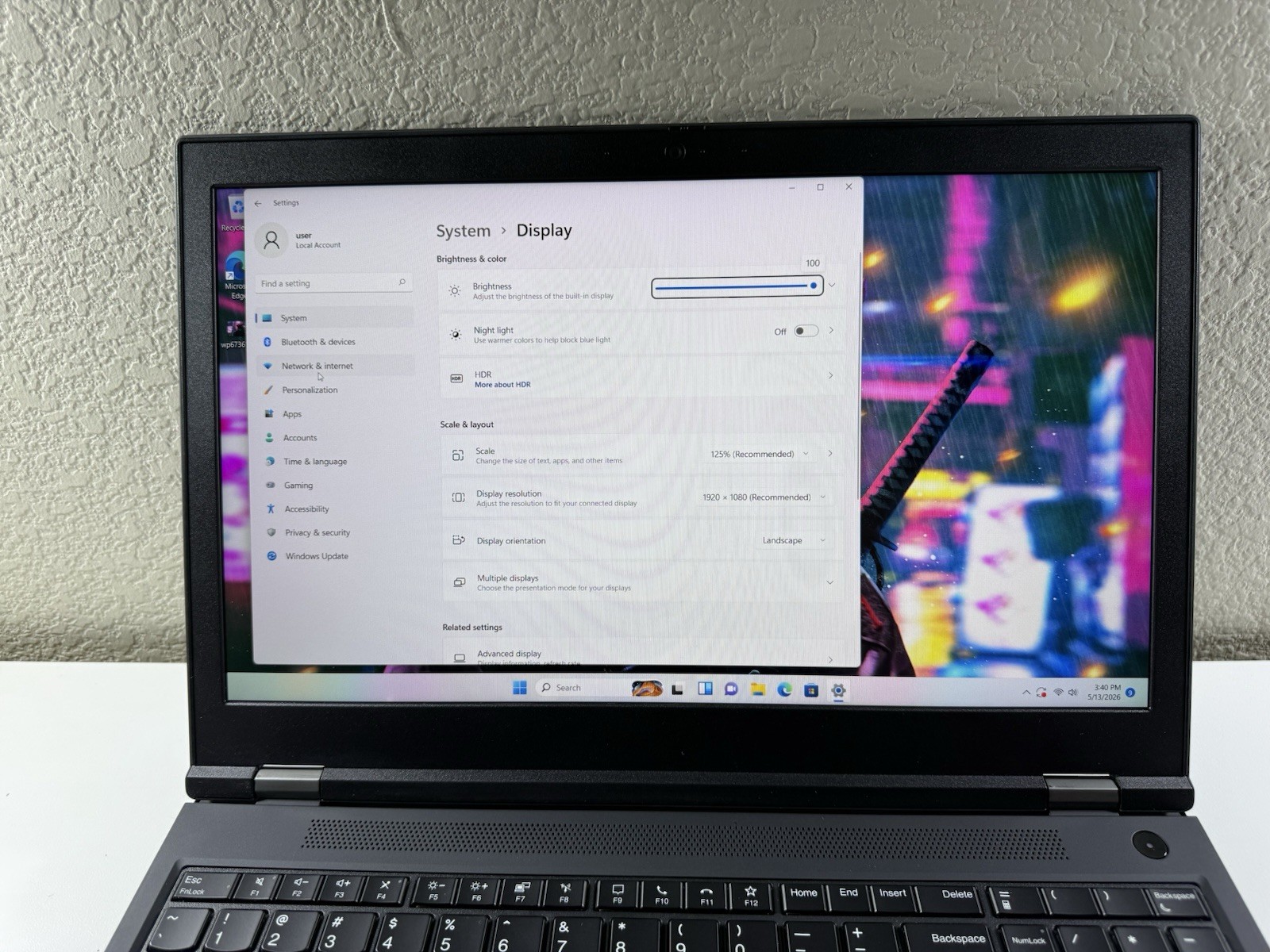 LENOVO THINKPAD P15 GEN 1 I7-10850H 512GB 8GB WIN 11 NVIDIA T1000 NO BATTERY