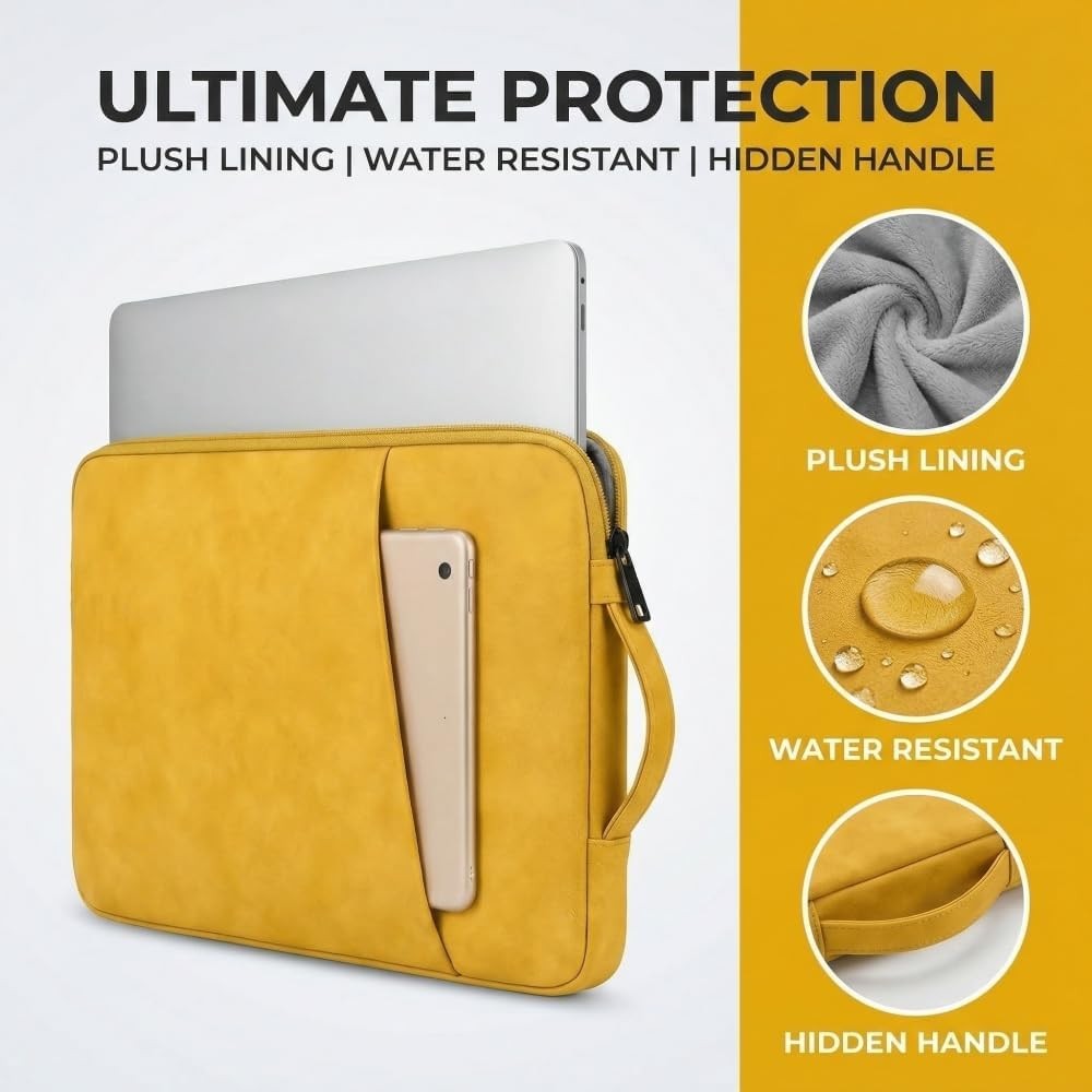 Laptop Sleeve 16 inch, Slim Shockproof Cover for MacBook Pro/Air, HP, Dell, Leno