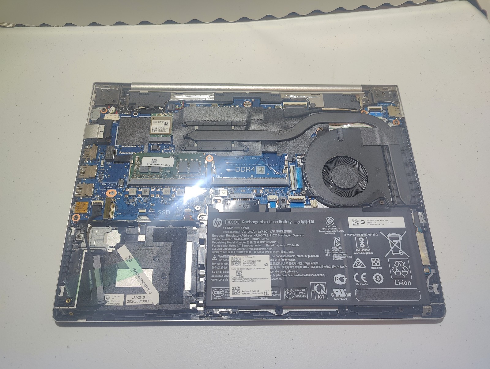 HP PROBOOK 440 G7 i5-10210U @ 1.60GHz, 8GB RAM, NO HDD/OS PARTS ONLY