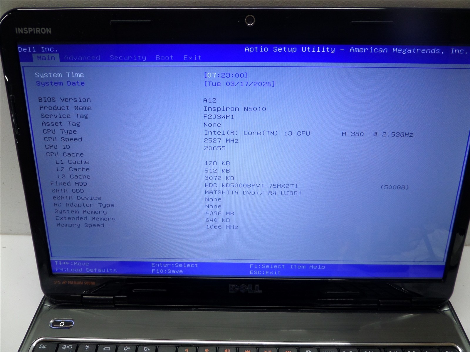 Dell Inspiron N5010 15.6″ Laptop w/ i3-M380 2.53GHz CPU 4GB RAM 500GB HDD Win10