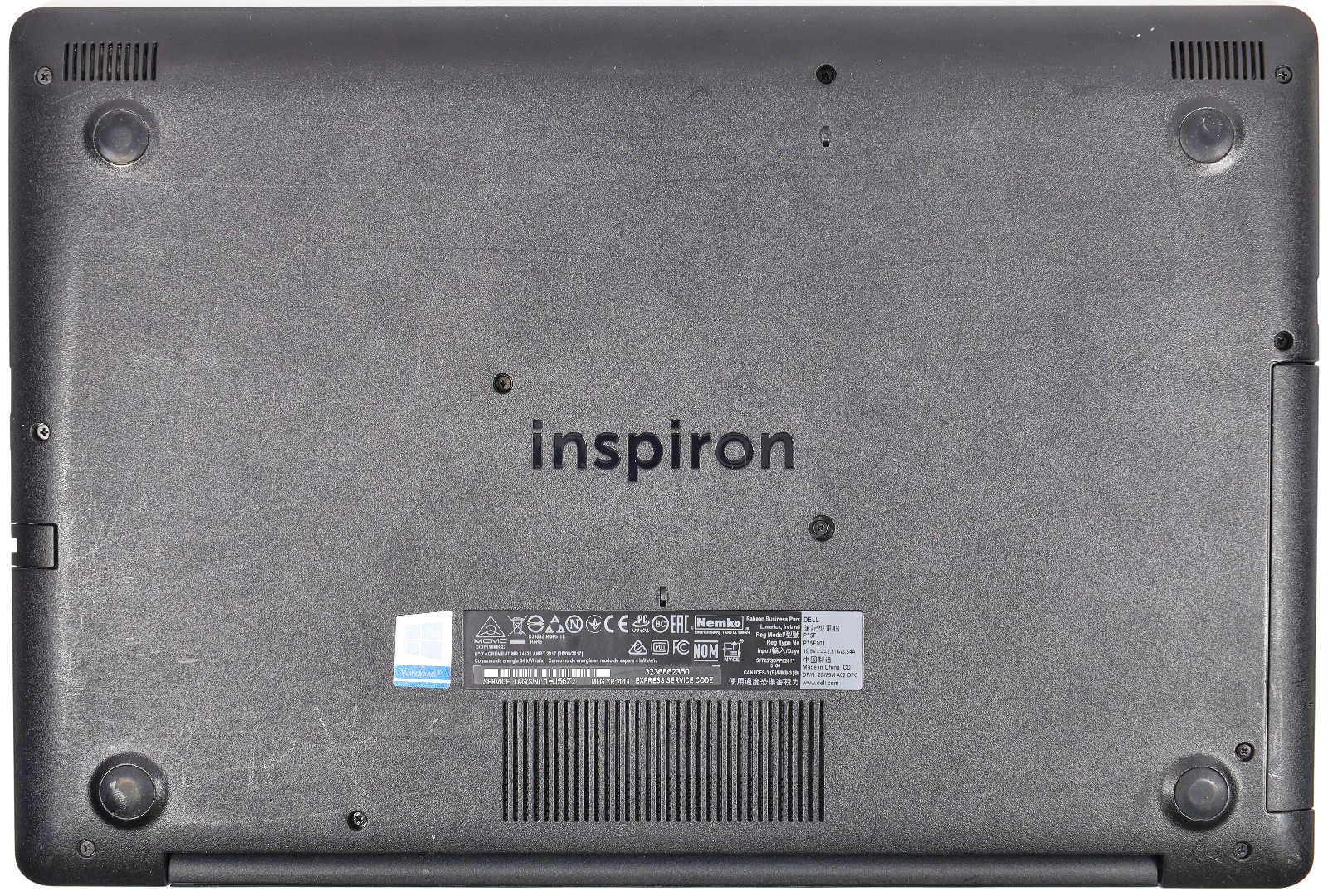 Dell Inspiron 5570 Core i7-7500U CPU 16GB RAM 256GB SSD Win 11 Home w/AC Adapter