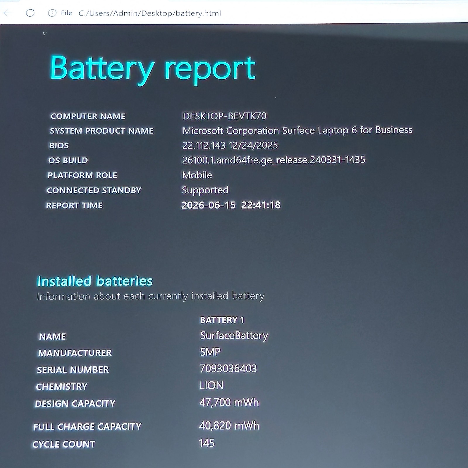 Surface Laptop 6 13.5″ (2033) Core Ultra 7 165H ,32 GB RAM, 1 TB SSD Touch