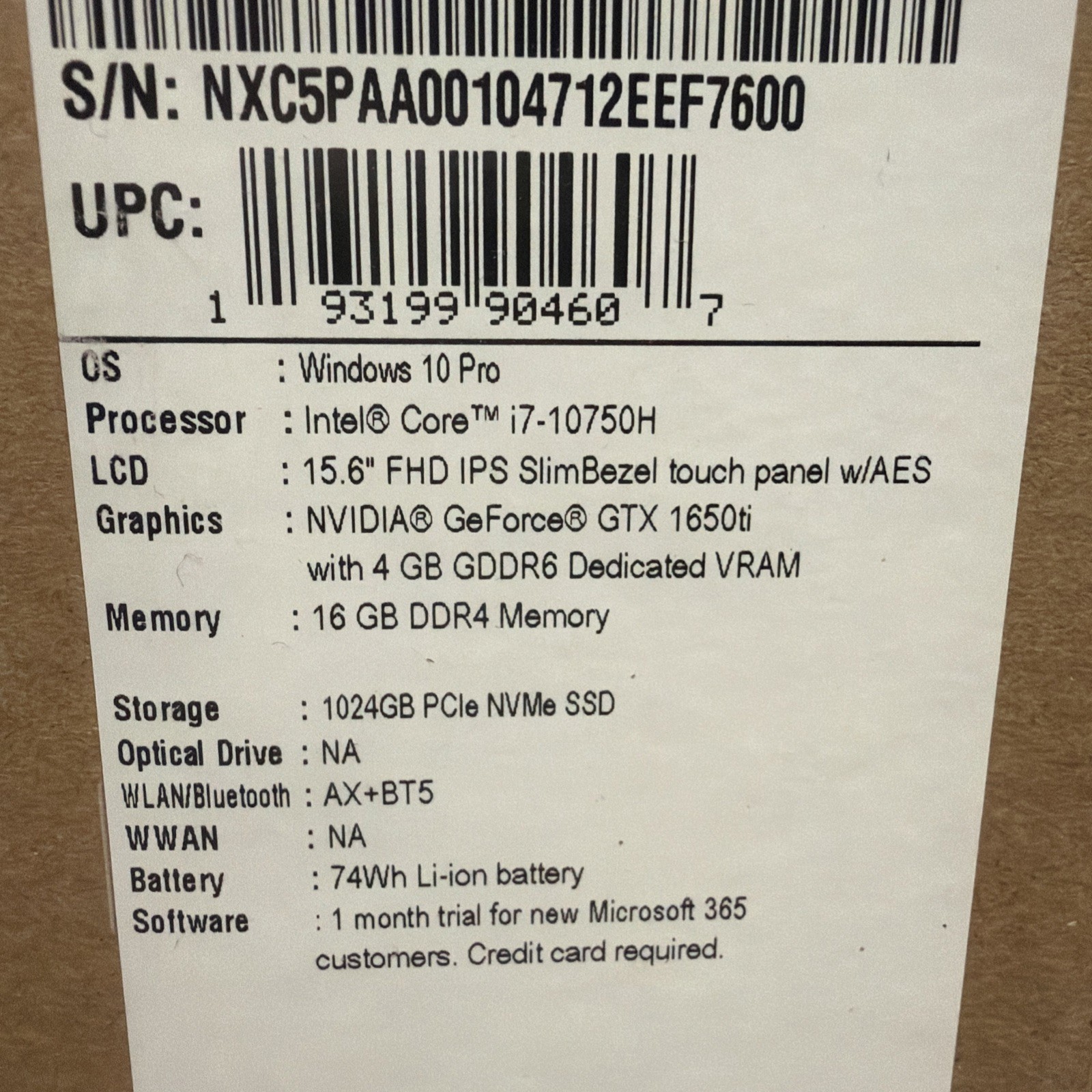 Acer ConceptD 3 Ezel CC315-72G-73DF 15.6″ (1TB SSD, Intel Core i7 10th Gen