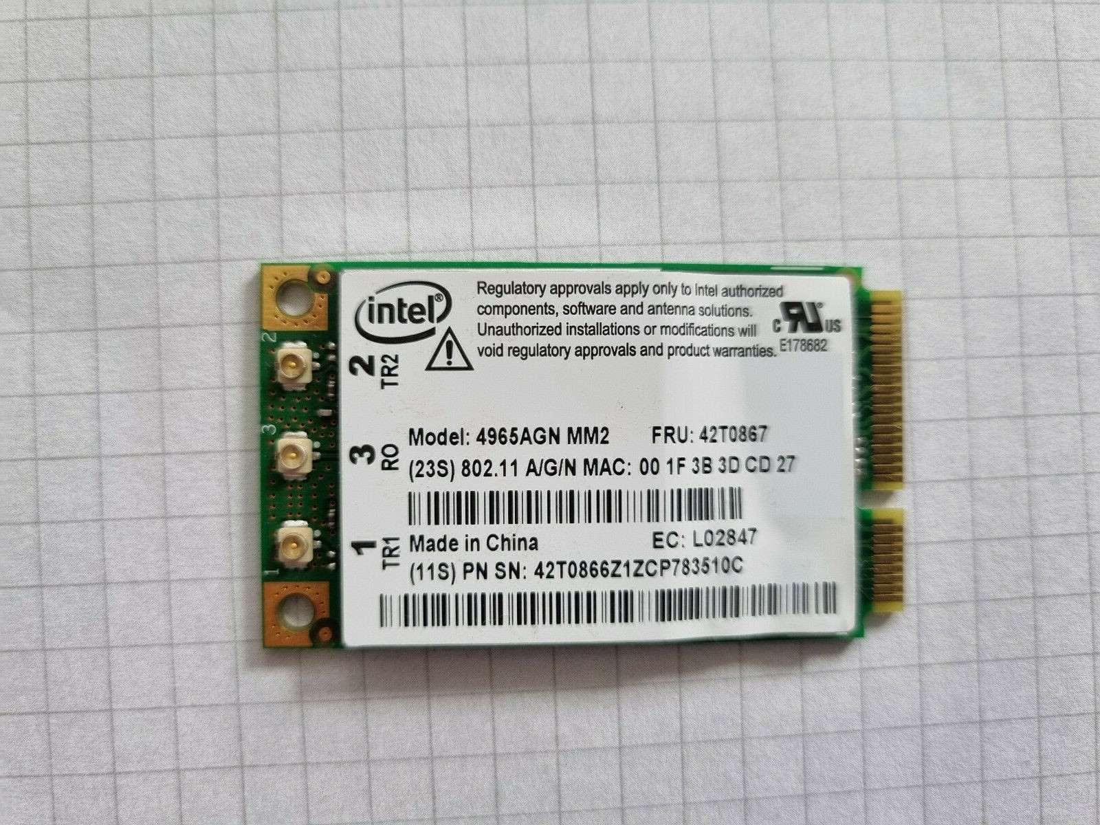 IBM THINKPAD R 61 Modem WiFi Wi-Fi