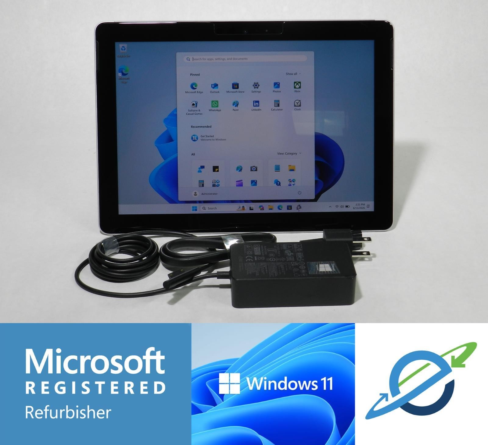 MICROSOFT SURFACE GO 1824 | Pentium 4415Y | 128GB SSD | 8GB RAM | B+ | WIN11PRO