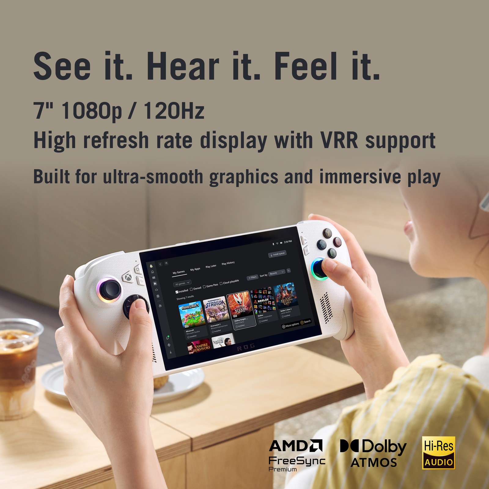 ASUS ROG Ally 7″ FHD Touch AMD Ryzen Z2 A 16GB 512GB SSD W11H Gaming Handheld