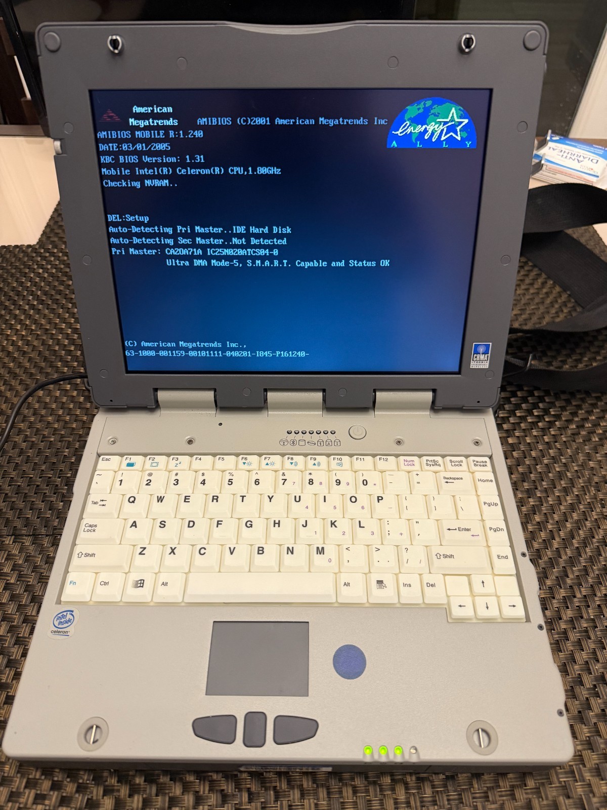 🖥️ Itronix GoBook II Celeron @1.8MHz, 1GB RAM w/AC adapter for PARTS OR REPAIR