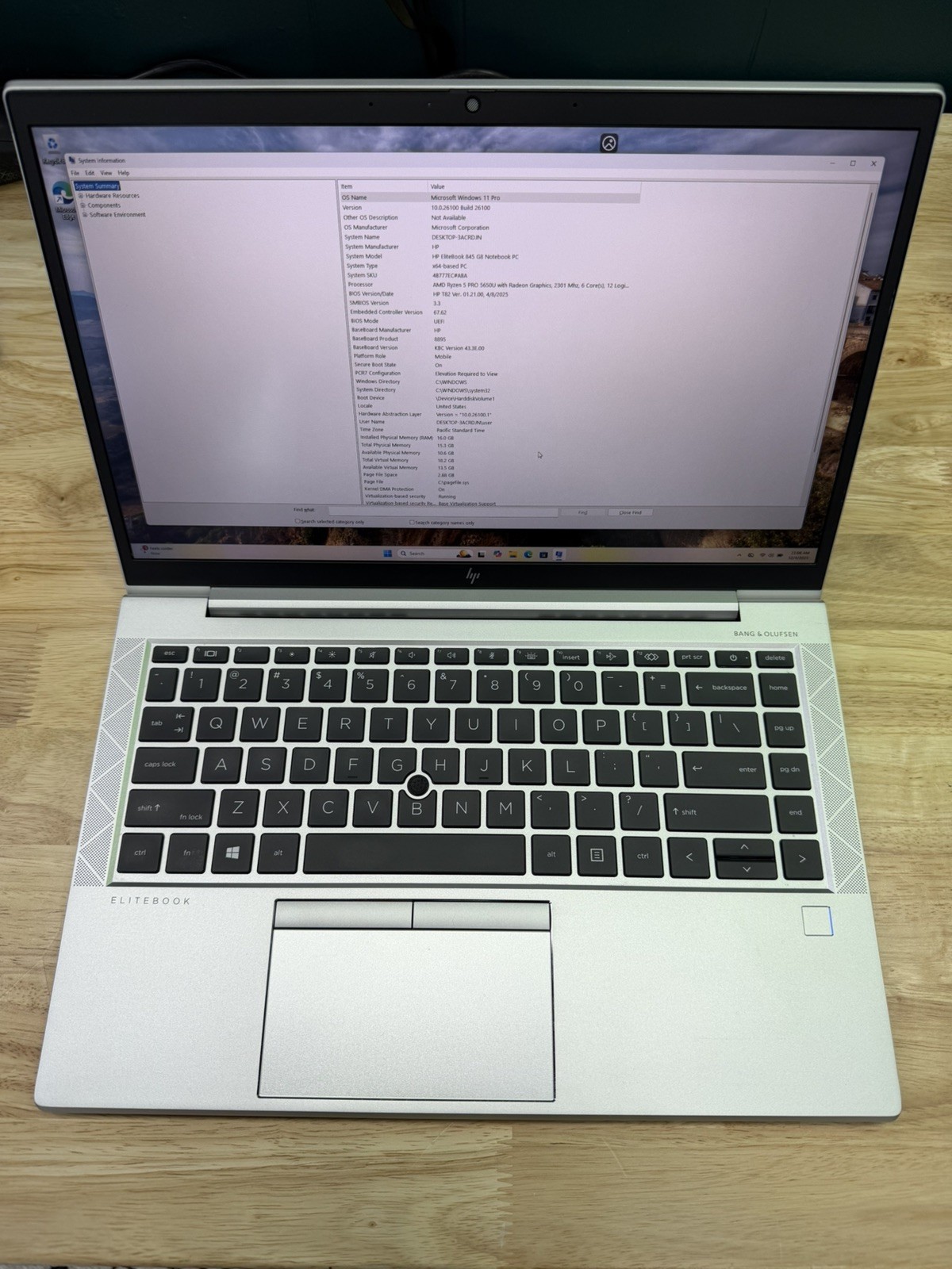 HP Elitebook 845 G8 14″ FHD Laptop AMD Ryzen 5 PRO 5650U 16GB 512GB W11