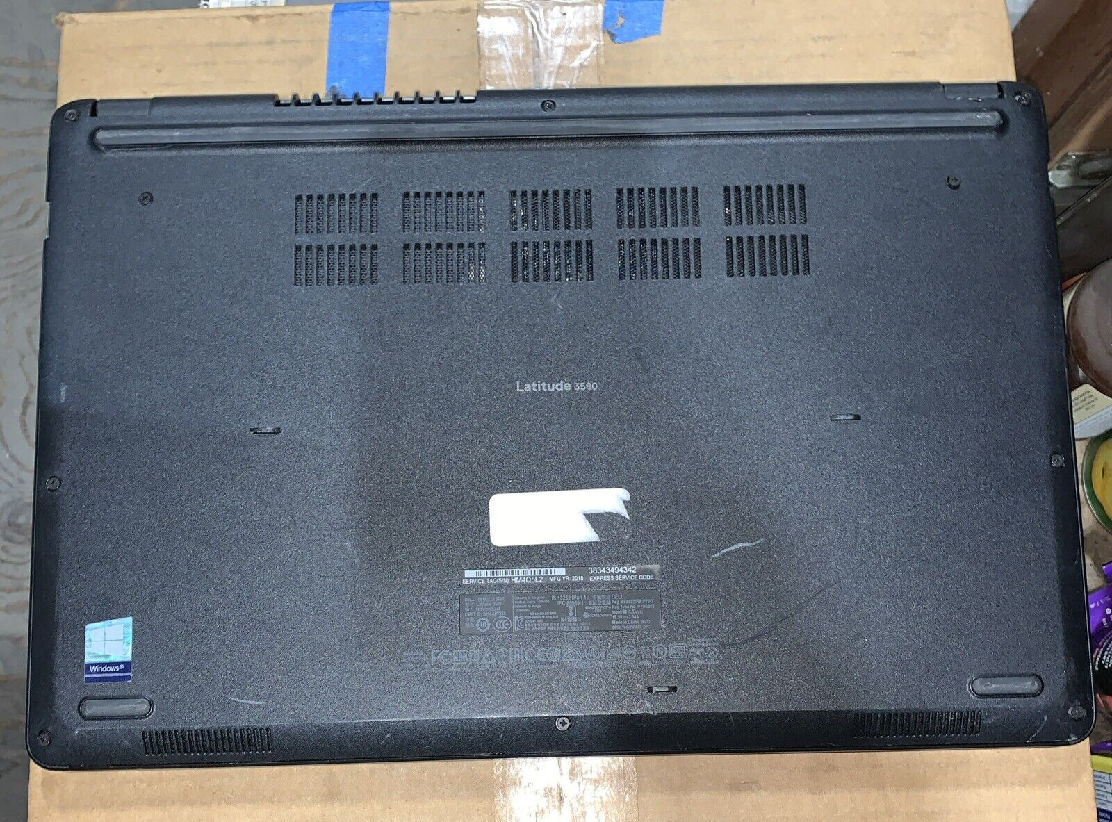 *DELL LATITUDE 3580 INTEL CORE i3-6006U 2.00GHZ 4GB RAM **NO HD/ NO CADDIE