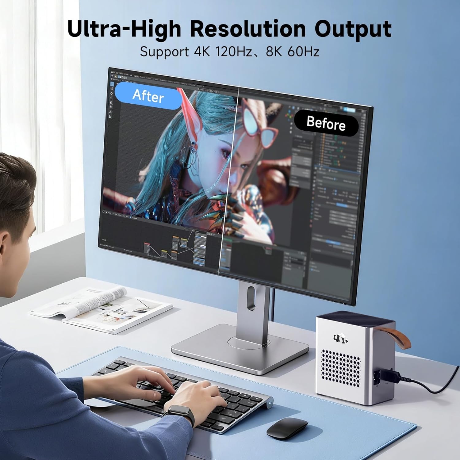 NIMO 17.3 AI Laptop 12 Core AMD Ryzen 9 HX 370 32GB RAM 1TB SSD with eGPU Dock