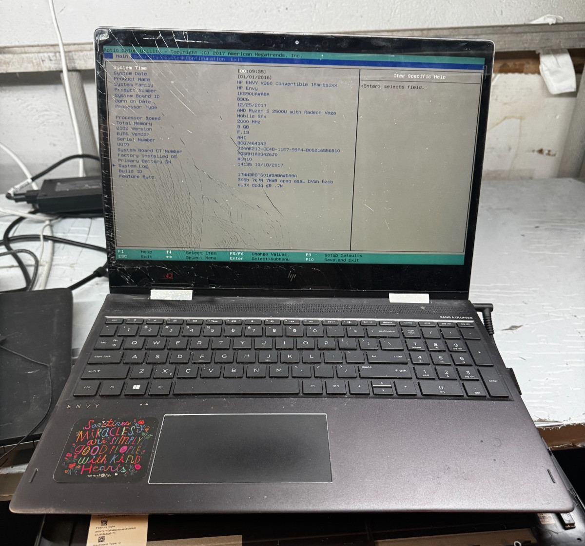 HP ENVY x360 Convertible 15m-bq1xx Ryzen 5 2500U Laptop for Repair #5688