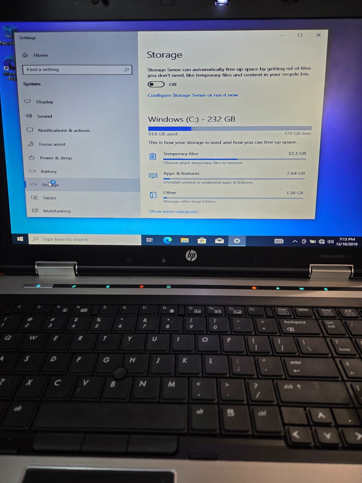 HP Elitebook 8540P 15.6″ i5-M520 2.4GHz 250GB 4GB RAM Wi-Fi DVD WIN 10 PRO 64BIT