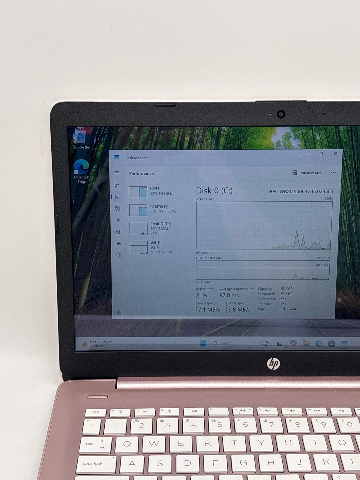 HP 14-ds0120nr AMD Radeon A4-9120e 4GB RAM 64GB SSD – Bad SSD