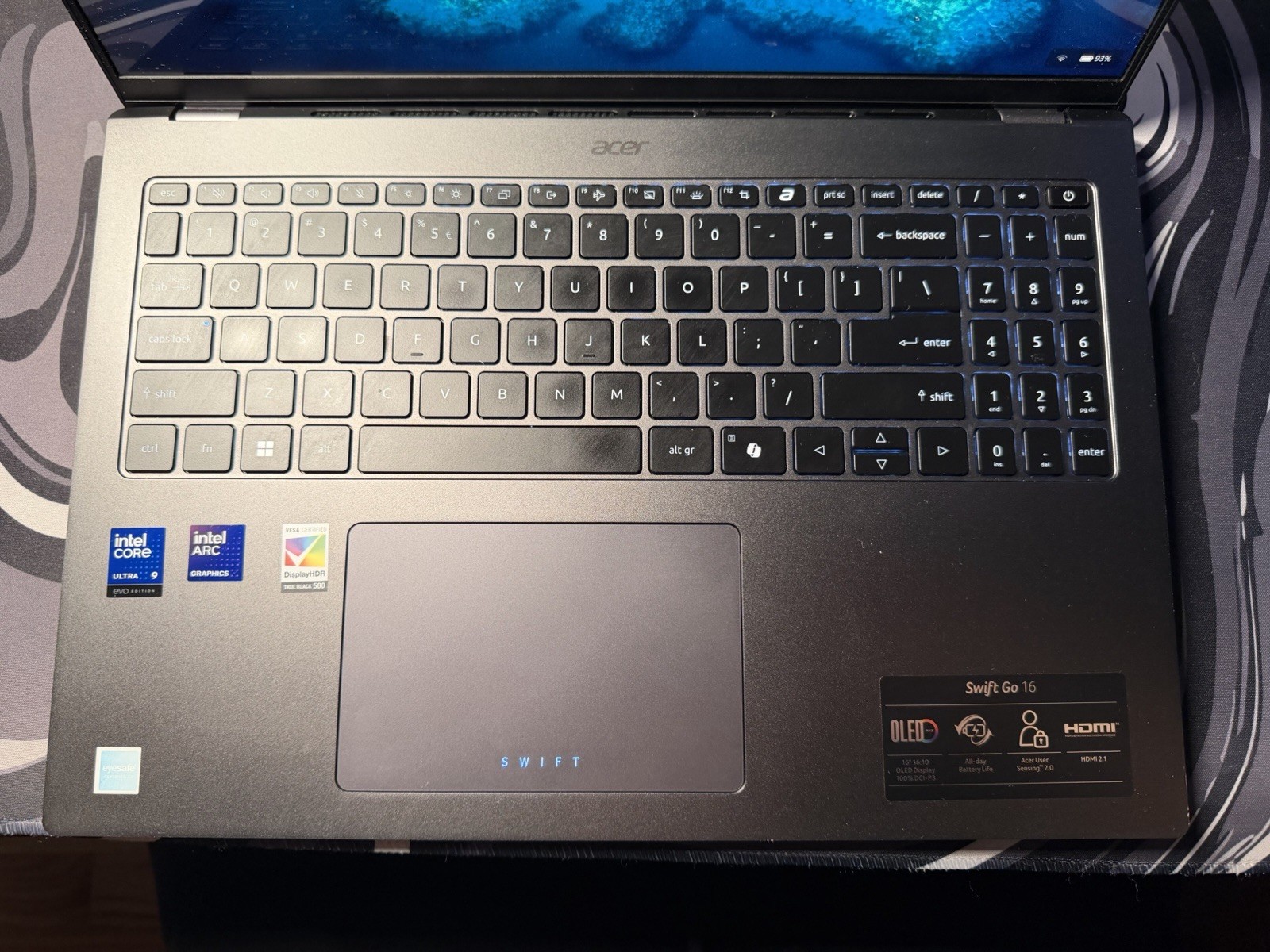 Acer Swift Go 16 SFG16-73-92RC Core Ultra 9 285H 32GB 1TB OLED Laptop