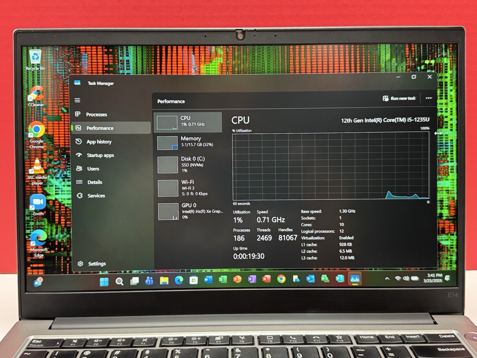 Lenovo ThinkPad E14 Gen 4 14-inch 12th i5-1235u 16GB RAM 256GB SSD Win 11 Pro