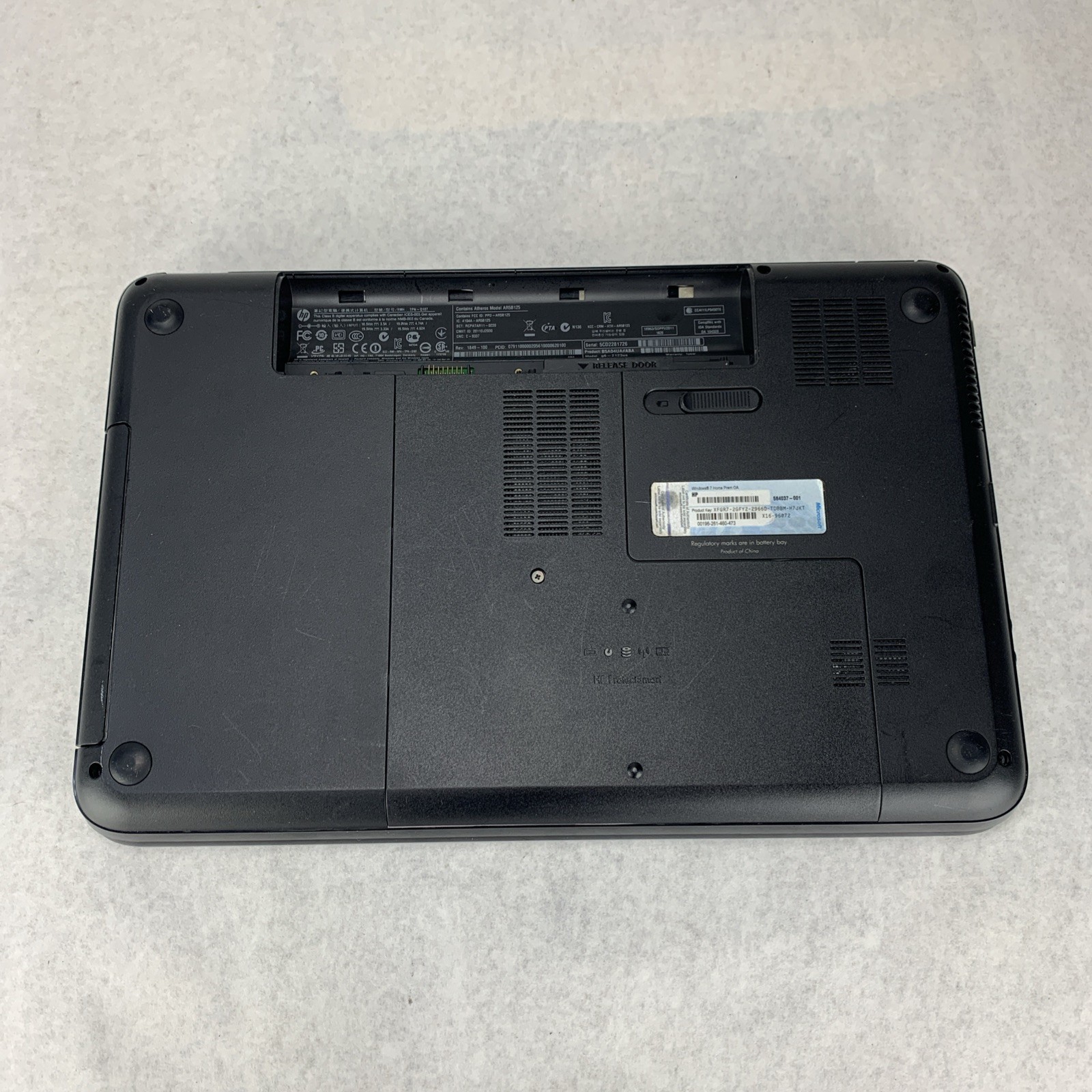 HP Pavilion G6 AMD A6-4400M 2.70GHz 4GB RAM 15.6″ No Battery No HDD No OS