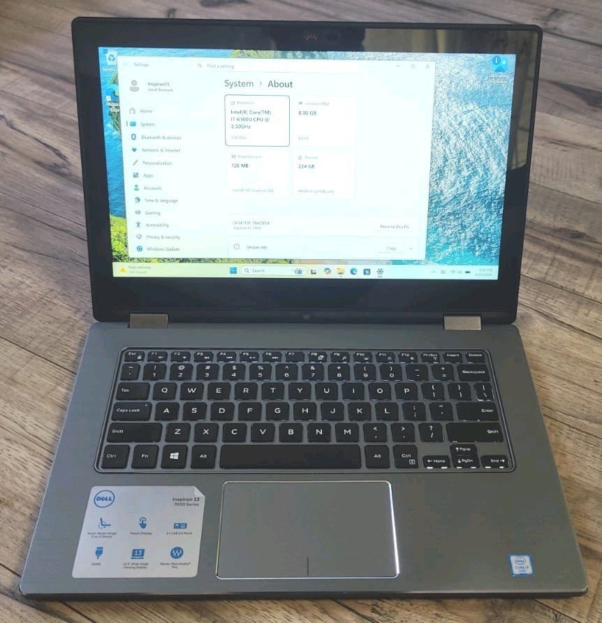 ⭐ DELL INSPIRON 13 7353 | INTEL CORE I5-6500U 2.50GHZ | 256GB | 8GB | Windows 11