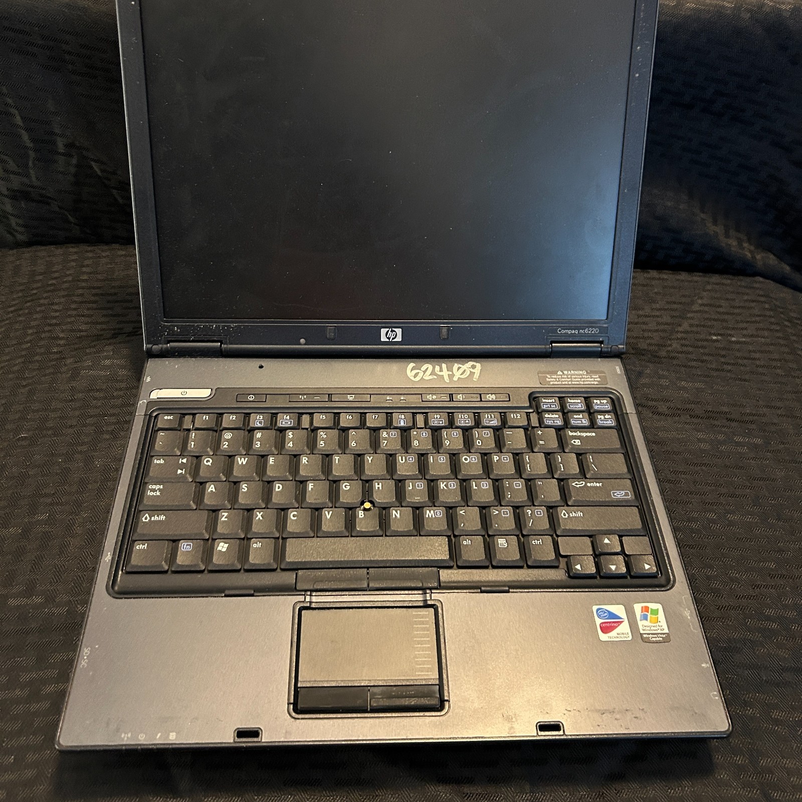 HP Compaq 14″ NC6220 Laptop Untested No Power Cable PARTS ONLY