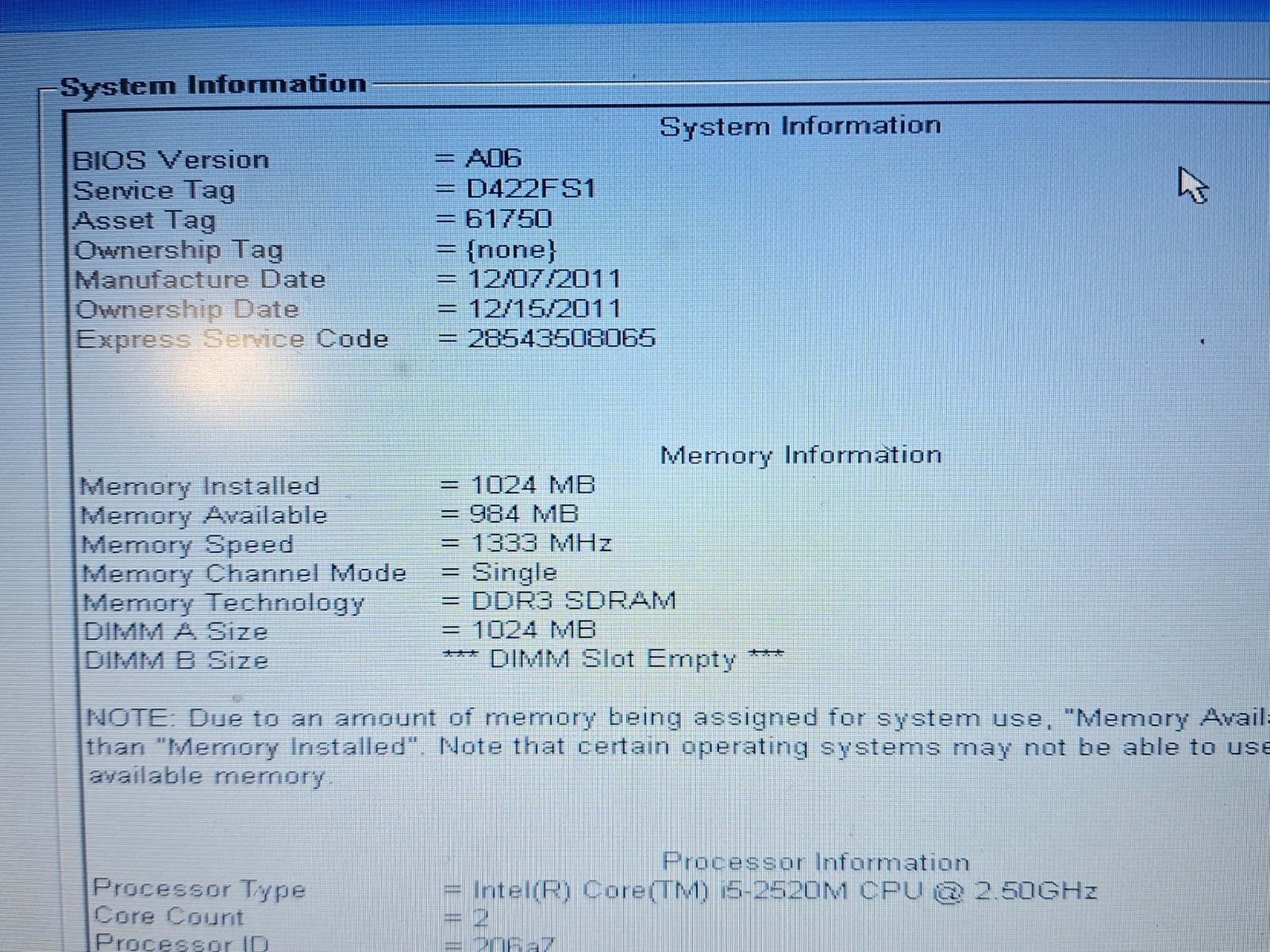 Dell Latitude E6420 Laptop PC Core i5-2520m 2.5GHz PARTS ONLY BUILDERS SPECIAL