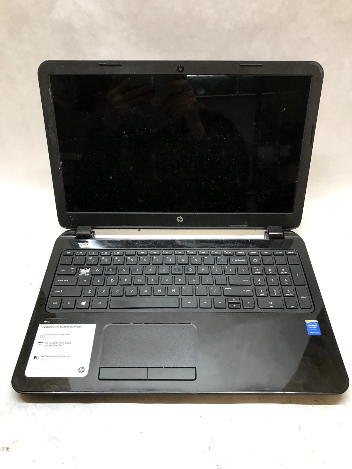 HP 15-r029wm 15″ Laptop Intel Pentium NO RAM NO HDD/OS POWER DEAD For Parts –DW