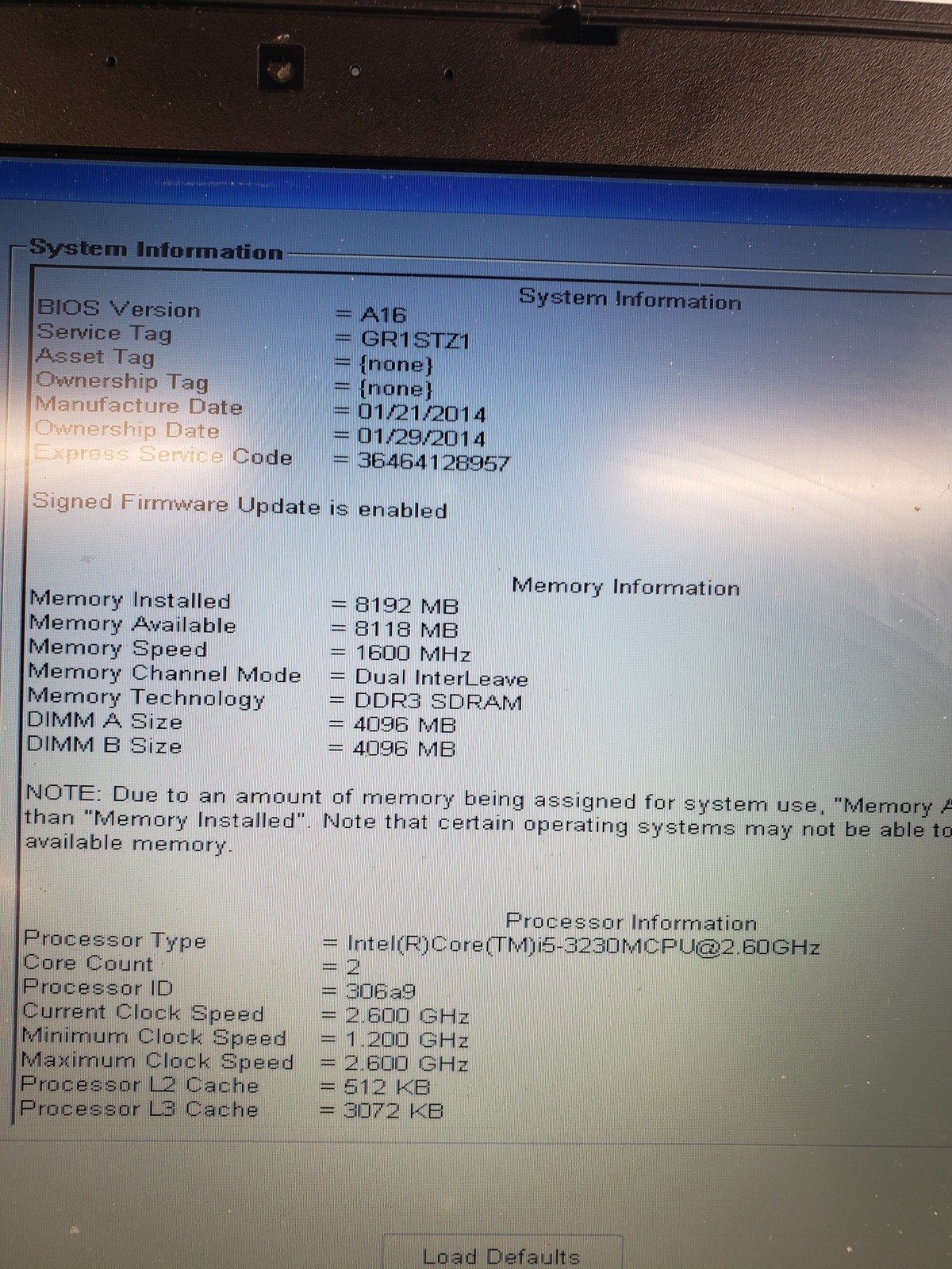 Dell Latitude E5430 Intel Core i5-3230M @ 2.60GHz 8 GB No Drive 14.0″