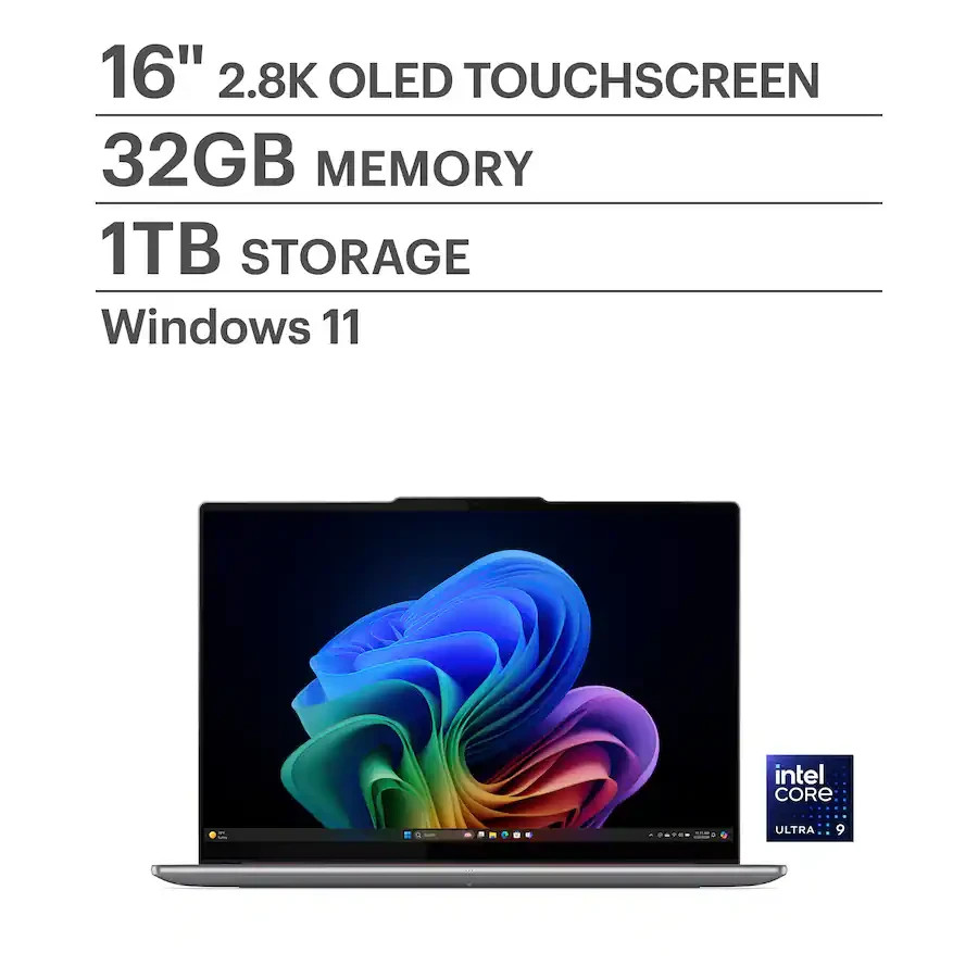 Lenovo Yoga Pro 9i 16″ 2.8K OLED Touch Ultra 9 285H RTX 5050 32GB 1TB Luna Grey