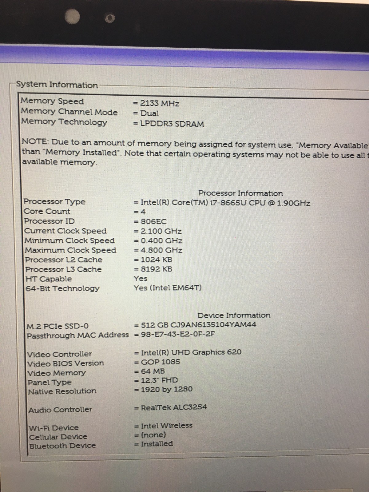 @PCD Dell Latitude 7200 2 in 1 i7-8665U 16GB RAM 512GB SSD WIN 11P *NO CASE*