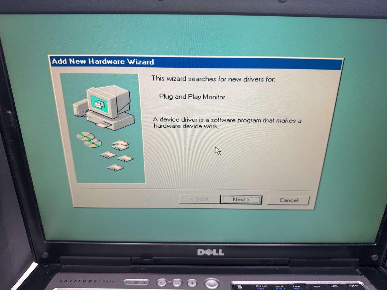 DELL D820 CORE 2 DUO, WIN 98, 64 GB SSD POWER ADAPTER, STRICTLY FOR PARTS/REPAIR