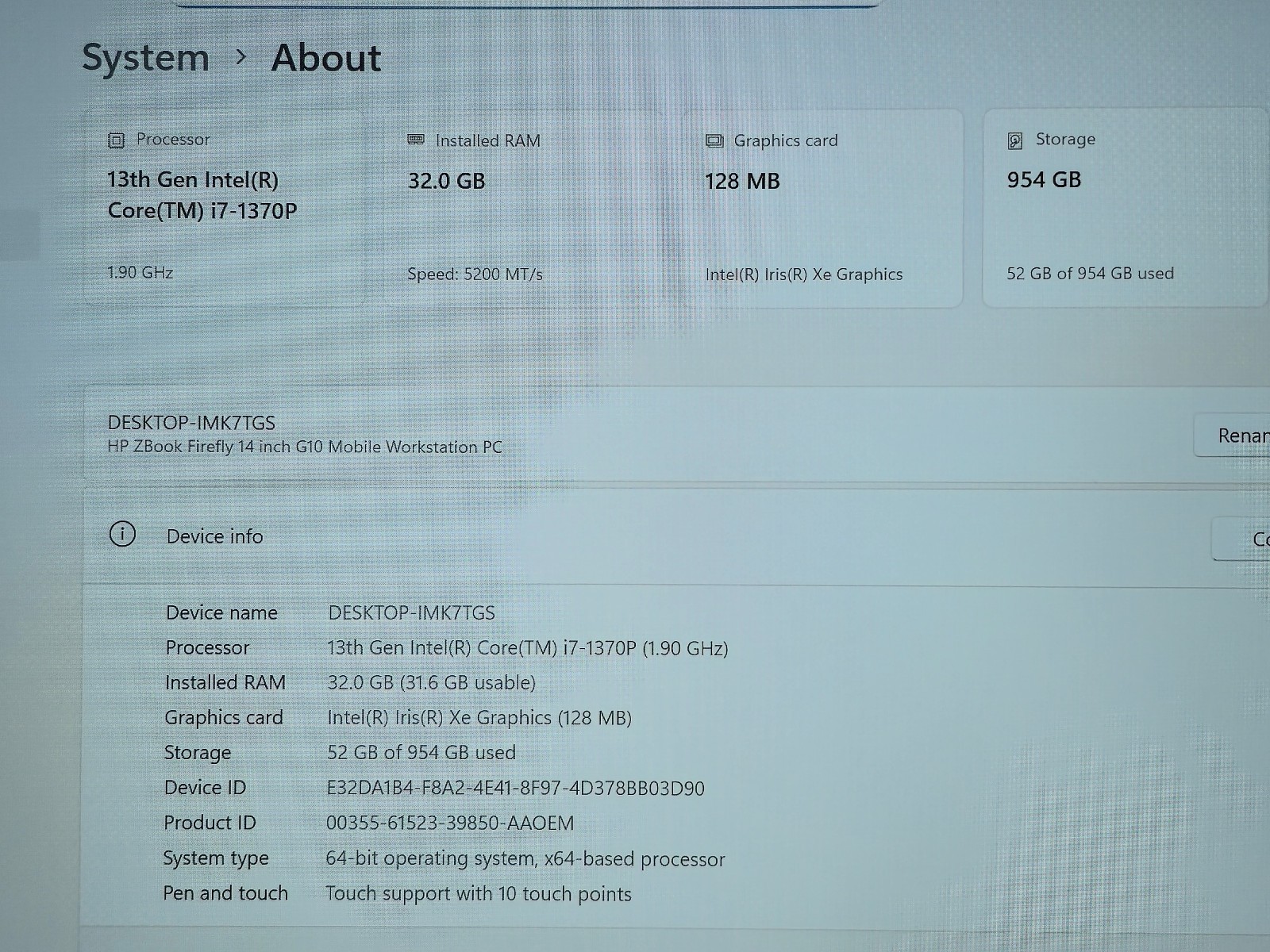 HP ZBook Firefly 14 G10 Workstation i7-1370P 32GB RAM 1 TB SSD 14″ WARRANTY