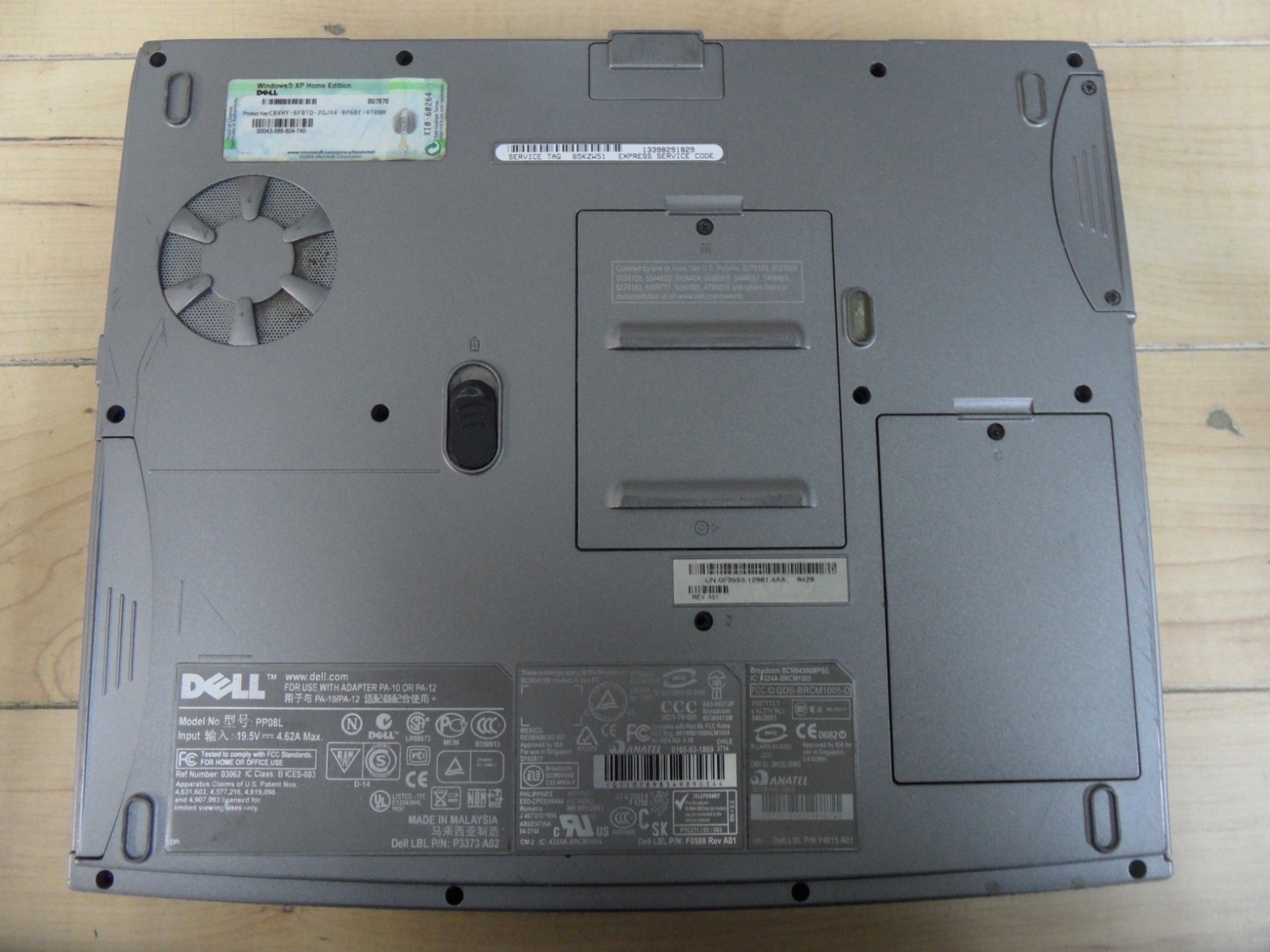 Dell Inspiron 1150 Laptop 4 Parts Booted Windows Hard Drive Wiped Key Missing *