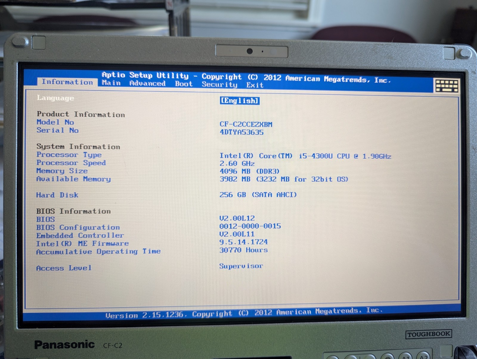 panasonic toughbook cf-c2