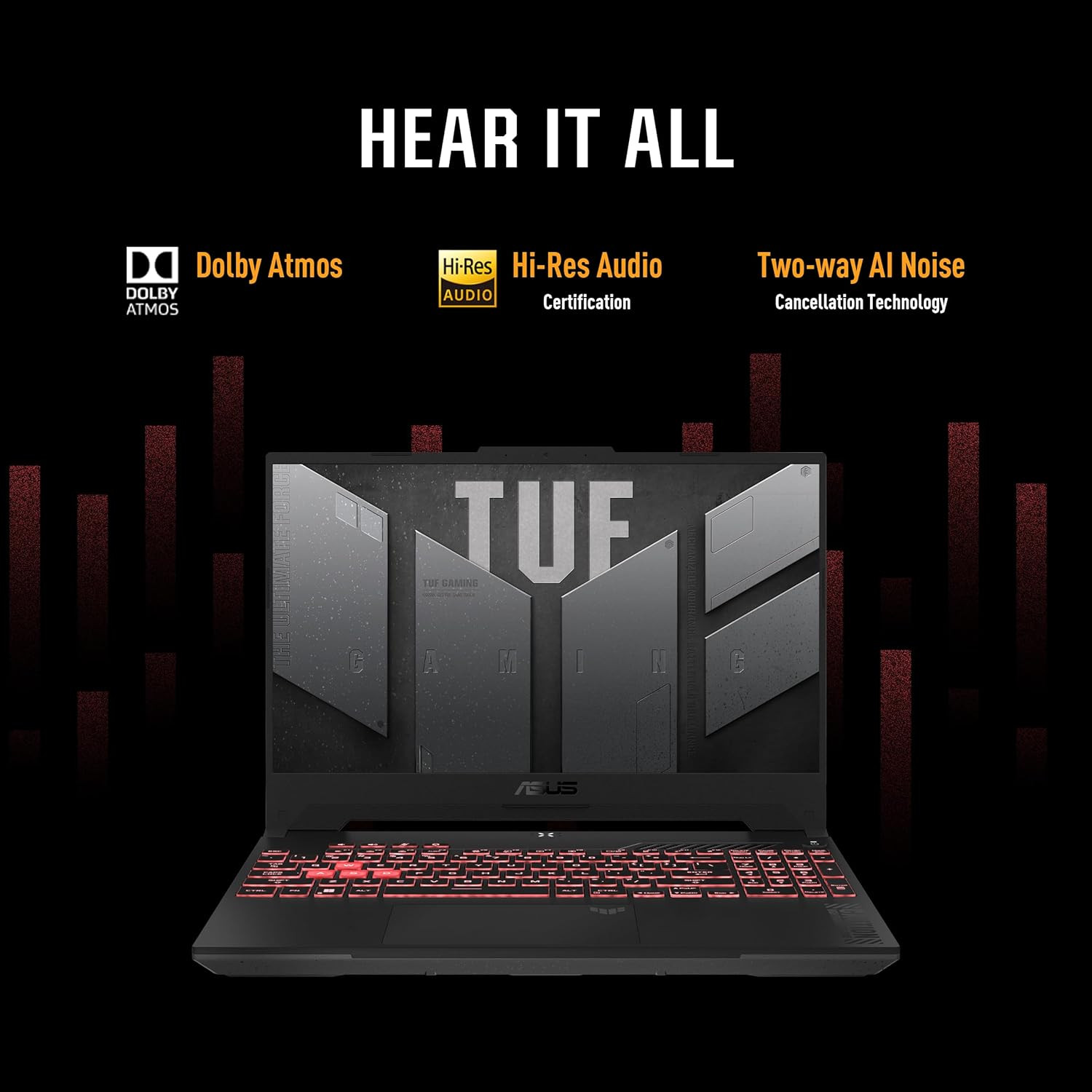 TUF Gaming A15 Gaming Laptop, 15.6” FHD 144Hz, 100% Srgb Display, Geforce RTX 40