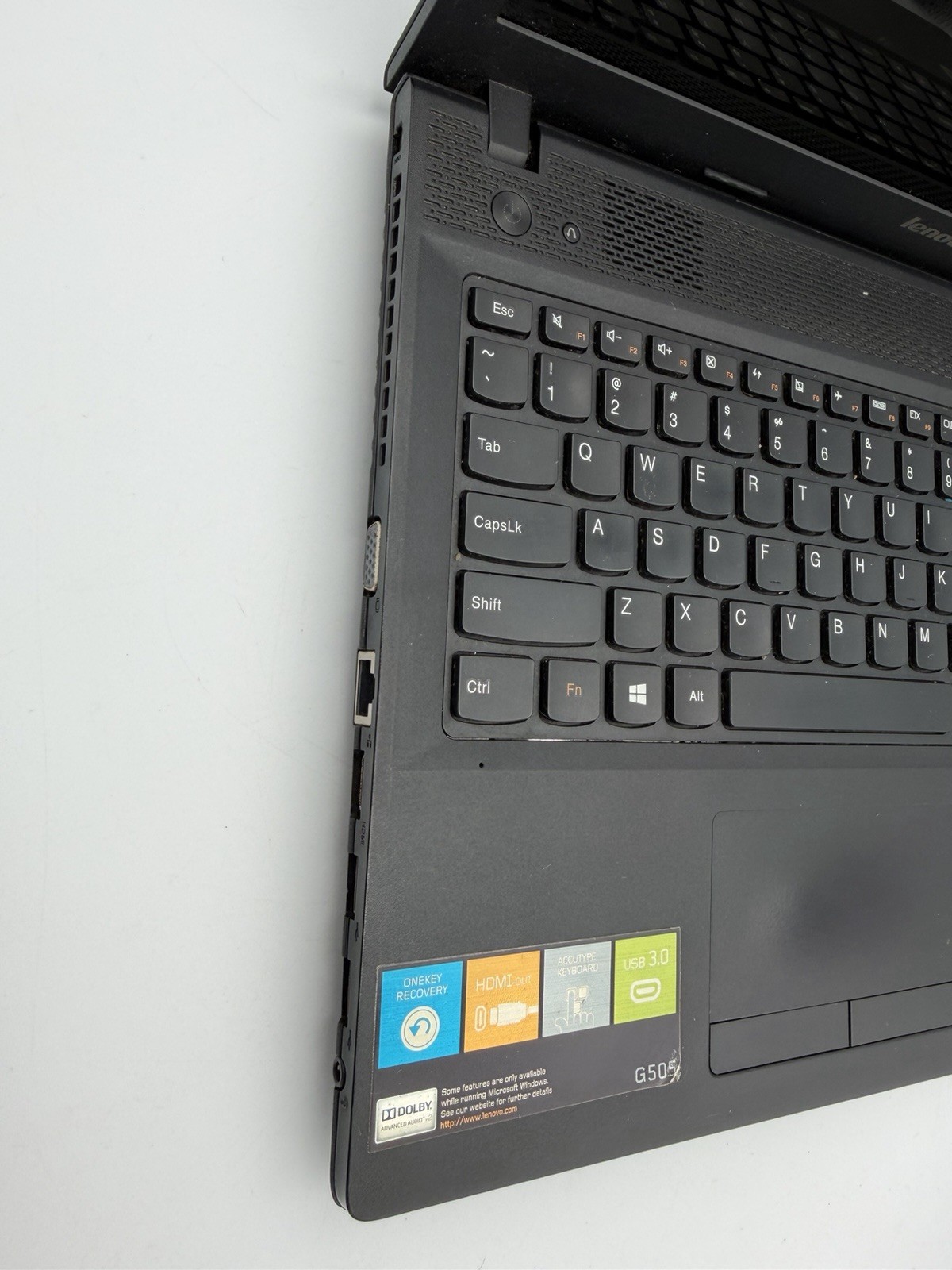 Lenovo G505 Laptop AMD E1 15.6in Black For Parts Repair Untested No Charger ASIS