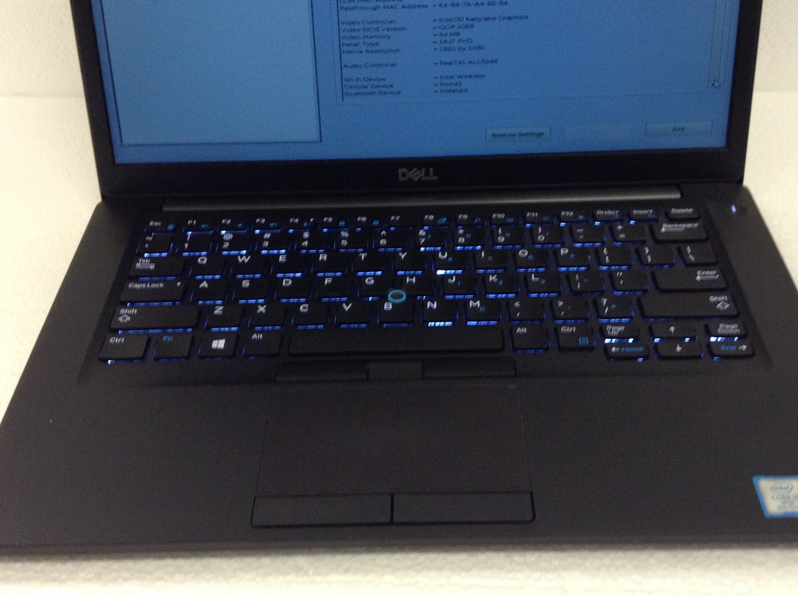 Dell Latitude 7490 Laptop i5-8350U 1.70GHz 14″ FHD, No RAM WiFi AC Adapter & HDD