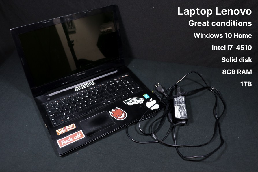 Used, great conditions laptop lenovo. 1TB-Windows 10-8GBRAM-Comes with charger