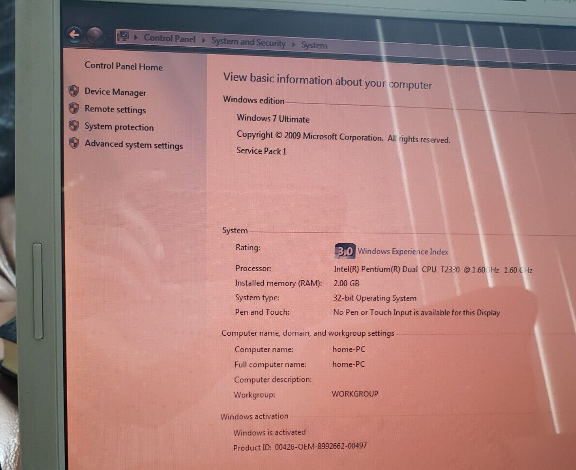 Acer Aspire 57720Z, ICL50 15.4″ Laptop Windows 7 RAM 2.00GB “For Parts only”