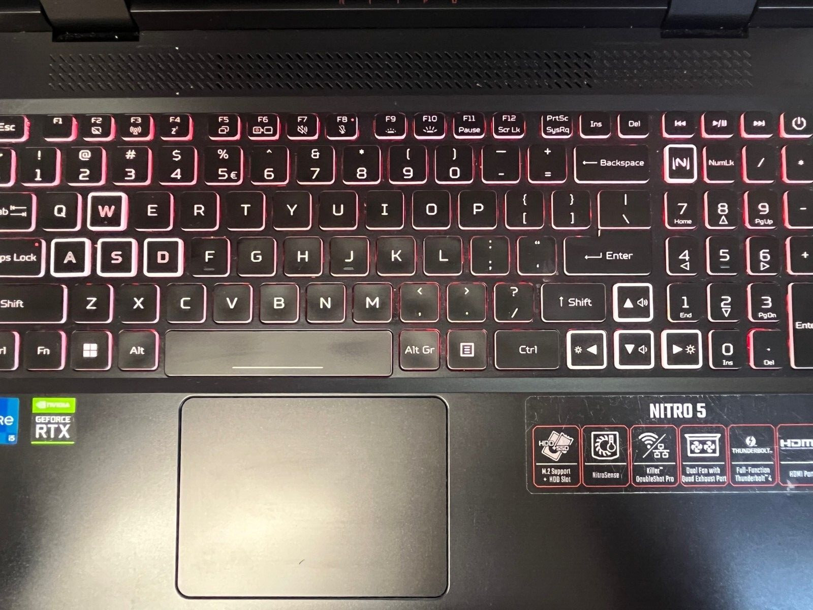 Acer Nitro 5 15.6″ AN515-58 16GB 512GB 3050 Ti i5-12500H 3.1GHz 144Hz Refresh