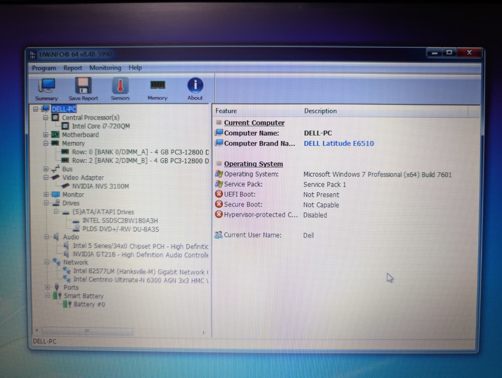 15″ Dell Latitude E6510 | i7 8GB RAM 180GB SSD | HD NVIDIA Win 7 64-Bit DVD+RW