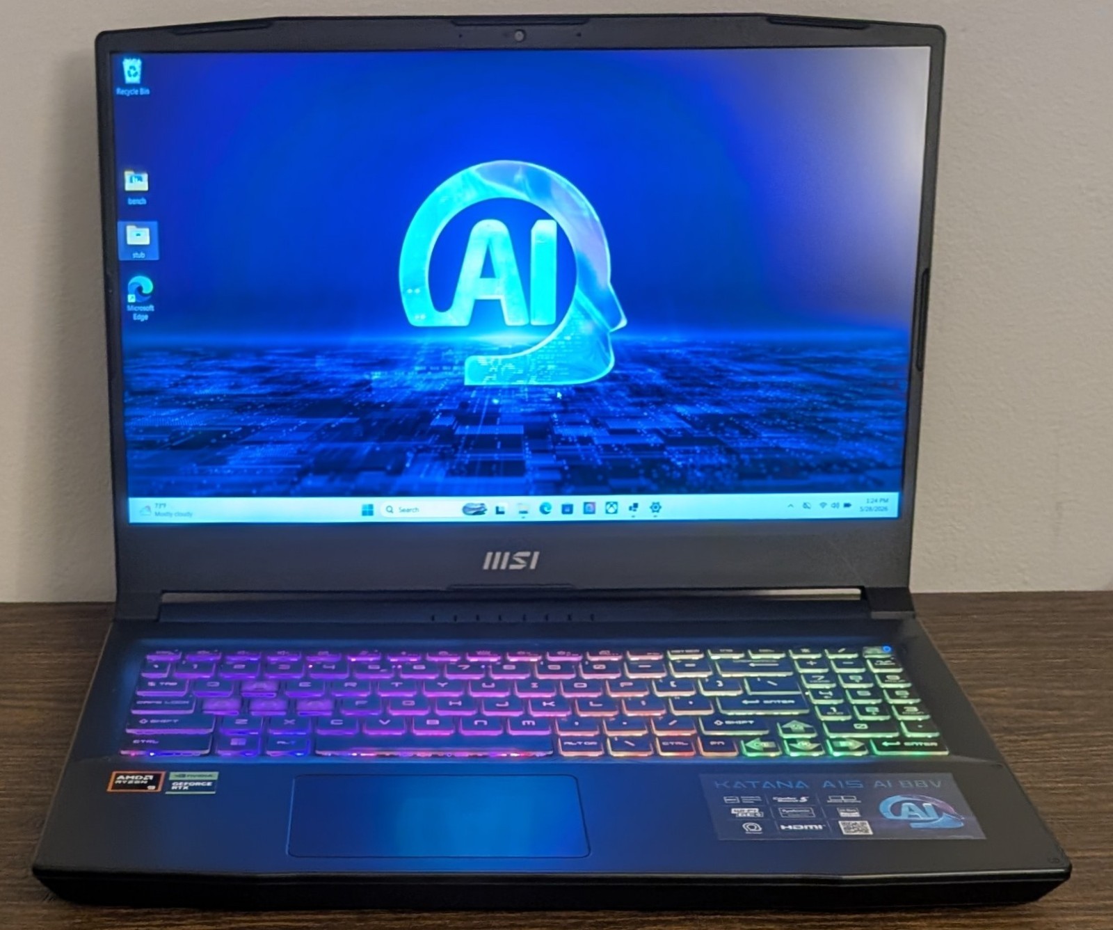 MSI Katana A15 15.6″ FHD 144Hz (Ryzen 9 8945HS, 16GB/1TB SSD, RTX 4070) Laptop