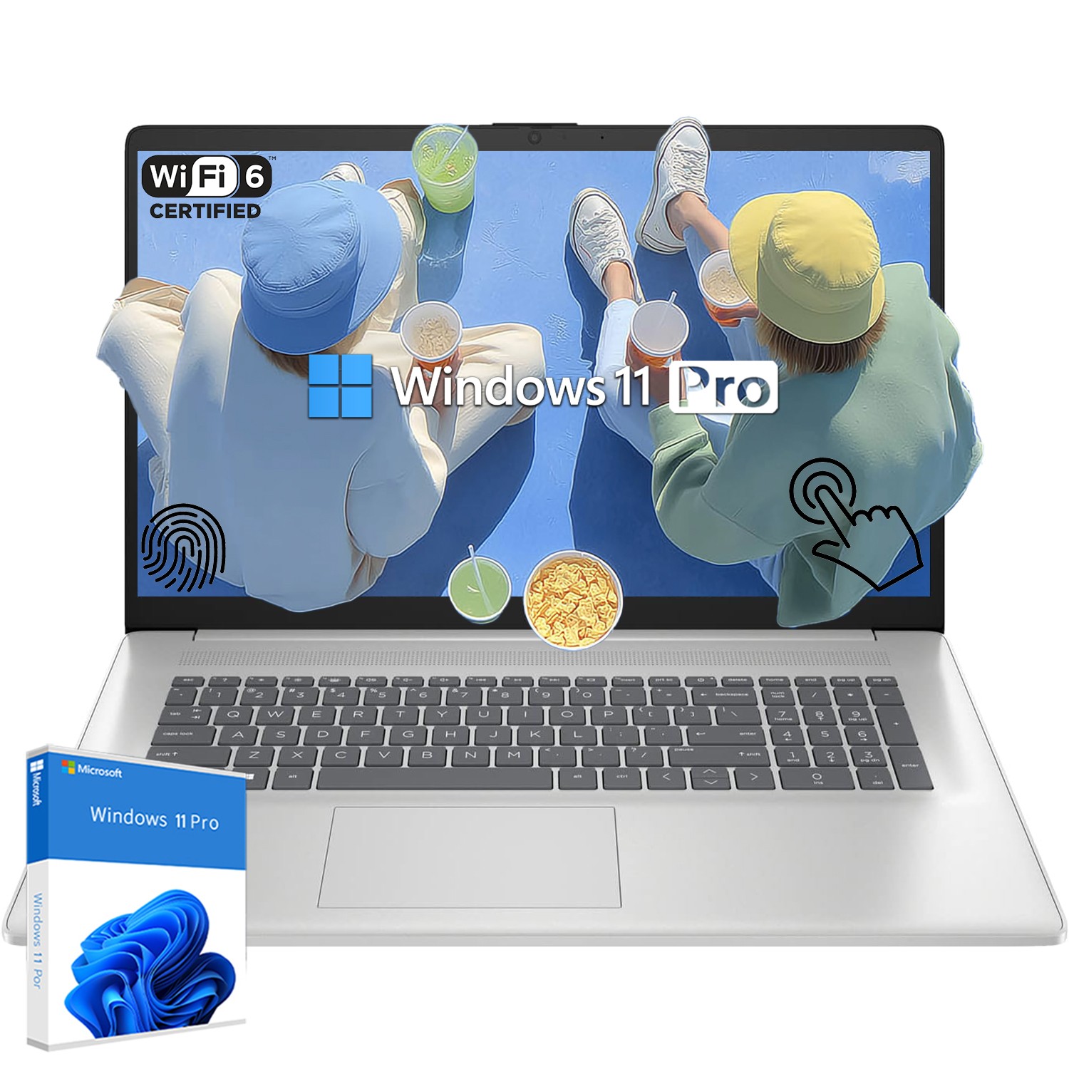 HP 17″ HD+ Touch & Backlit Laptop AI PC Core Ultra 7 Win11Pro 8GB 512GB SSD