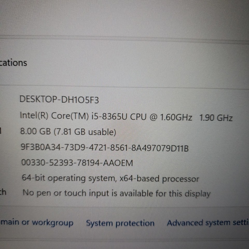 HP EliteBook 830 G6 M Core i5-8365U @ 1.60GHz 8GB RAM 256GB SSD Windows 11 Pro.