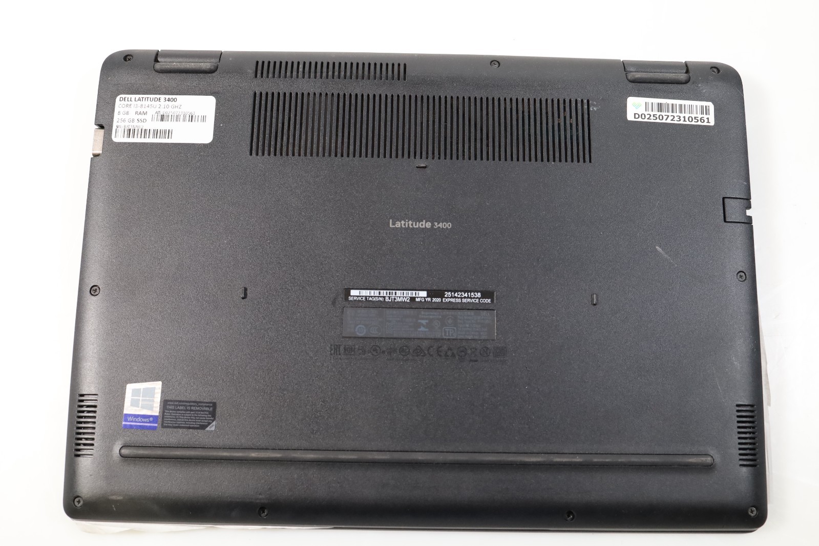 Dell Latitude 3400 14″ Intel i3-8145U 8GB DDR4 No HDD COA OS