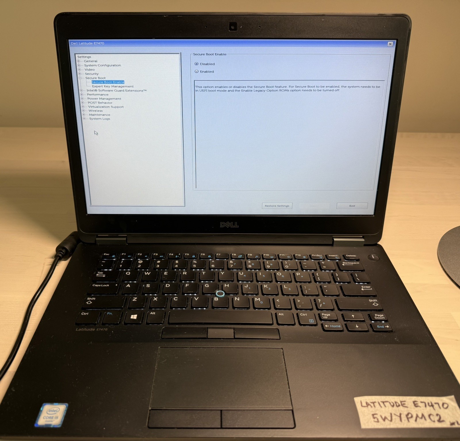 Dell Latitude E7470 Laptop Intel Core i5 6th Gen No HD/OS/AC Adapter