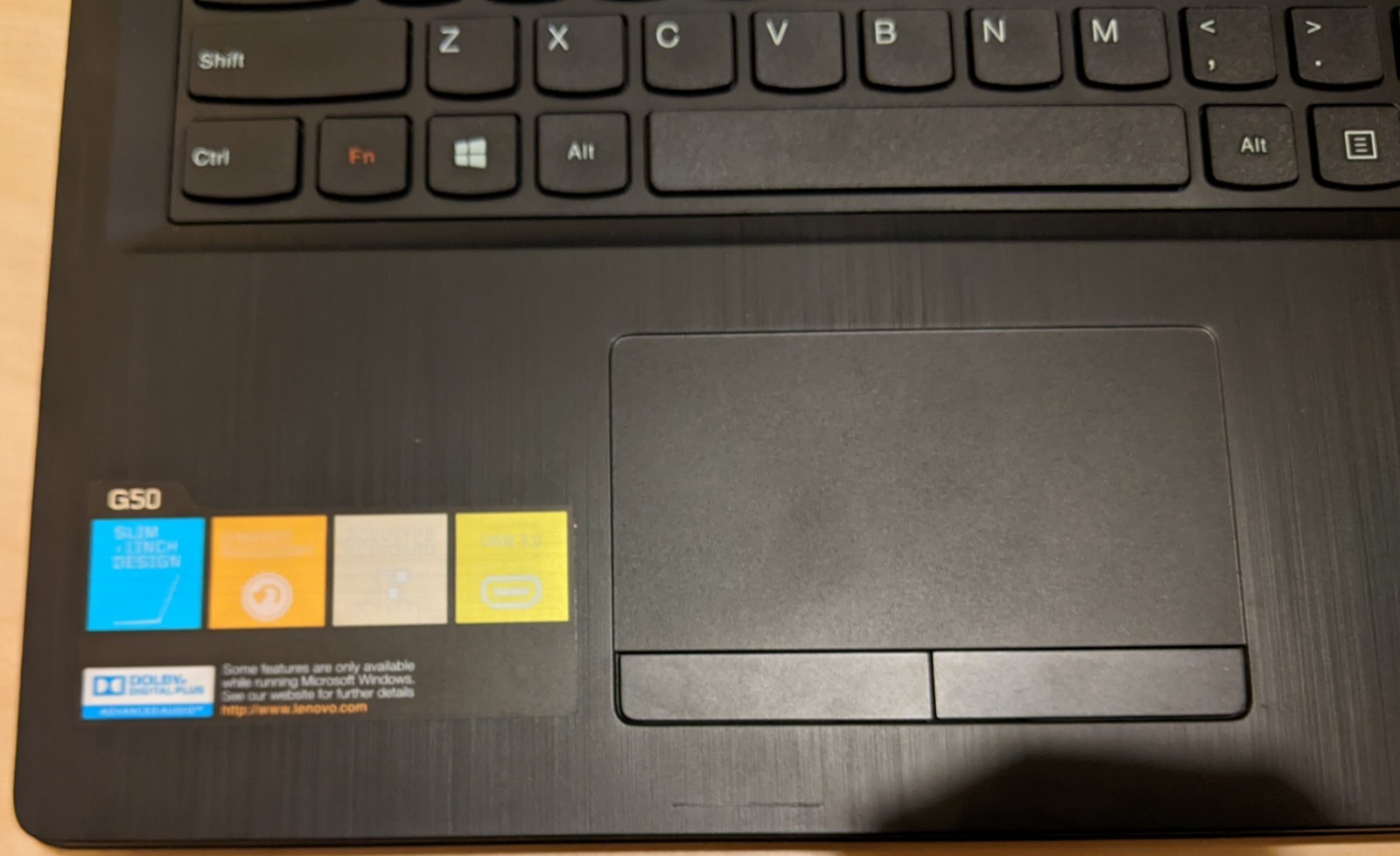 Lenovo G50-45 80E3 Laptop Broken screen No HDD NO AC AMD A8-6410 2.00GHz 6GB RAM