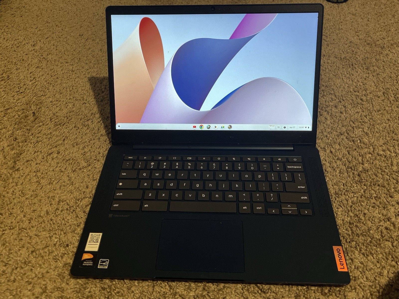 Lenovo Chromebook 14″ Blue Laptop Chrome OS Built-in Webcam Wi-Fi Microphone