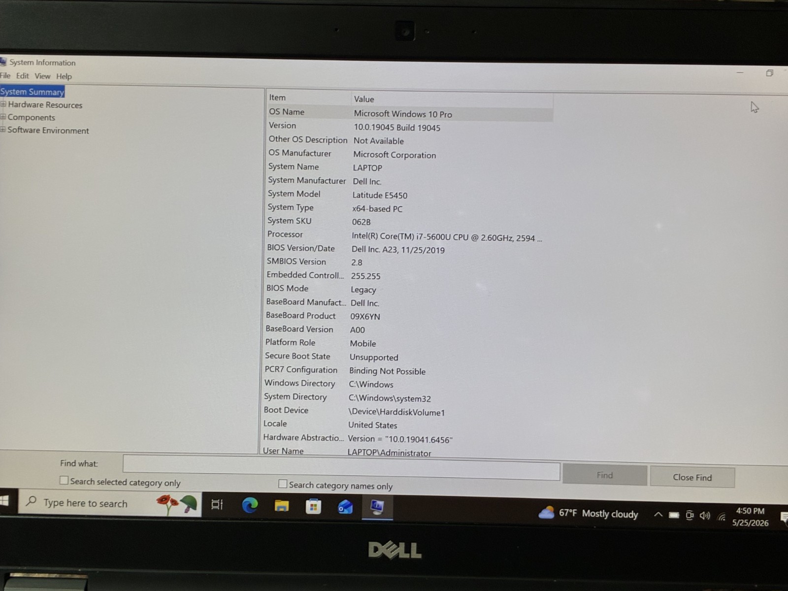 dell latitude E5450