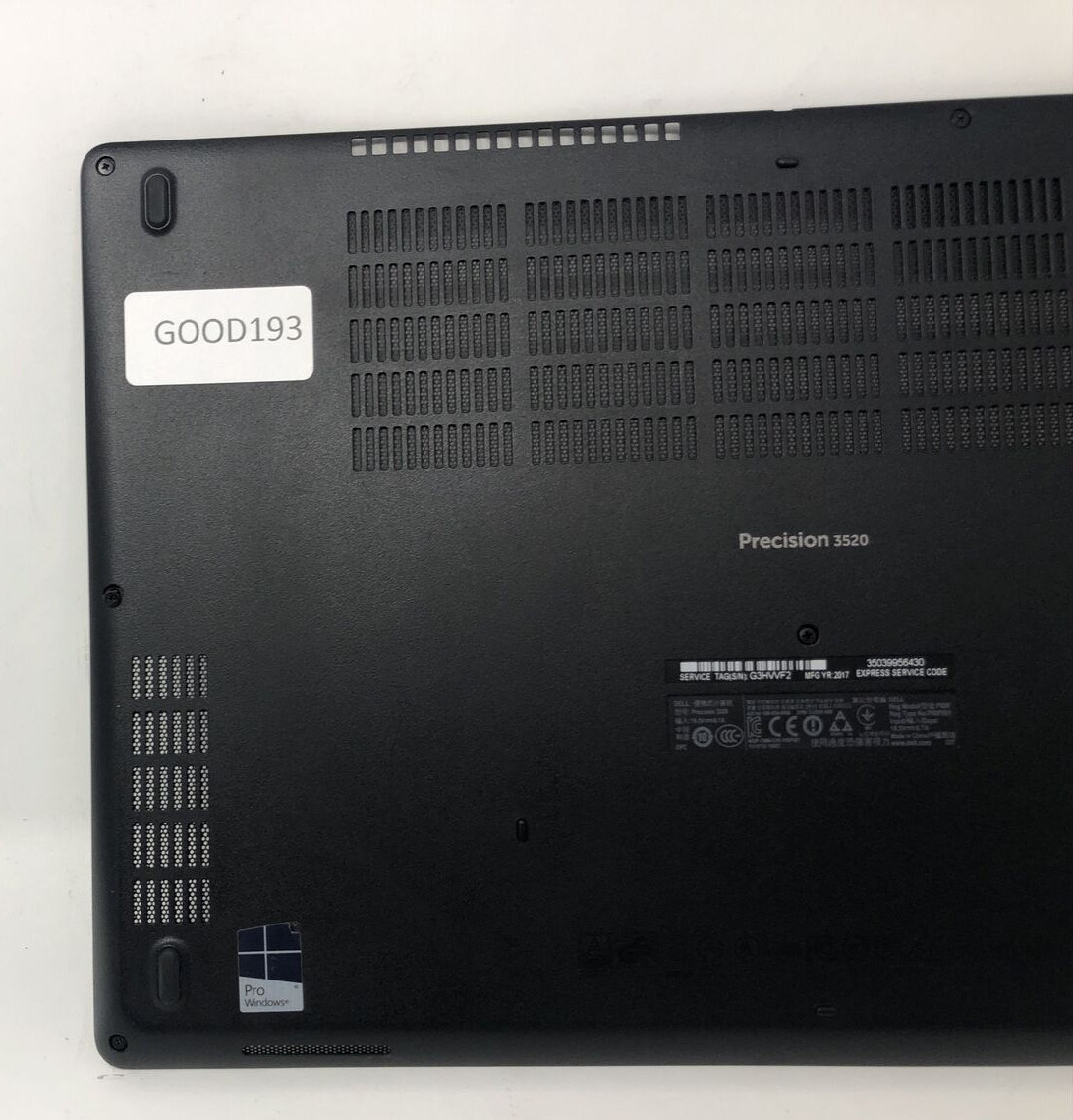 Dell Latitude 3520 Bottom Cover – Few Scratches, Clips Intact